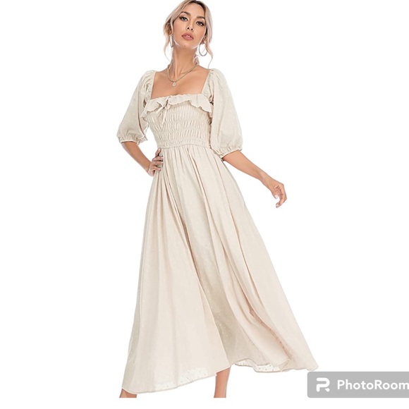 R. Vivimos Dresses & Skirts - R.Vivimos Summer Half Sleeve Cotton Ruffled Vintage/Boho style Long Dresse